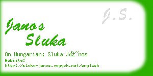 janos sluka business card